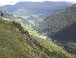 Great view down the valley back towards Vikøyri, from the Storeskrea viewpoint, 922m above seal level